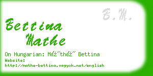 bettina mathe business card